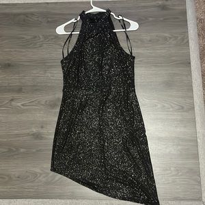 Forever 21 black glitter party dress